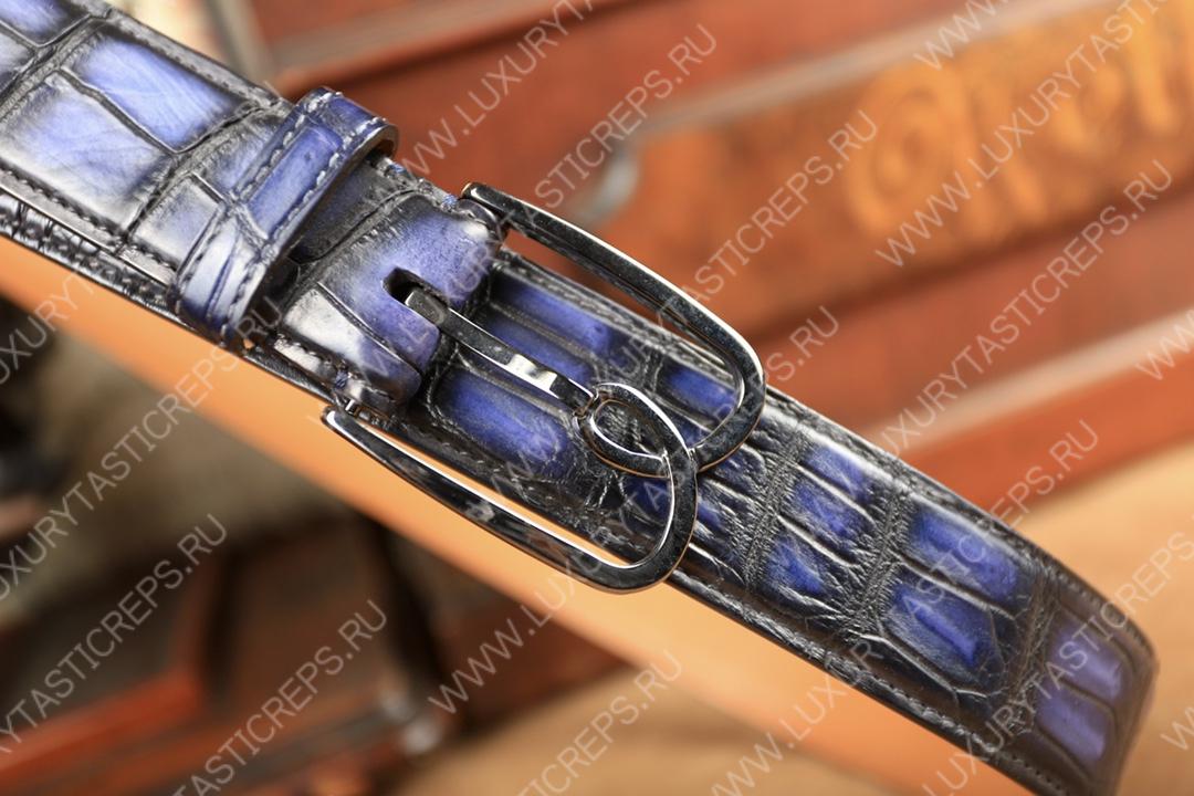 BERLUTI ALLIGATOR BELT PURPLE C0035-E2