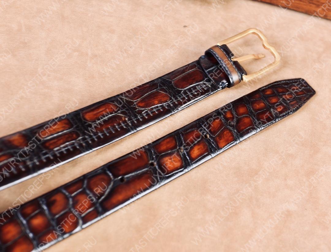 BERLUTI ALLIGATOR BELT RED C0035-E2