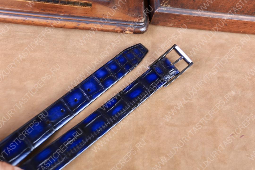 BERLUTI ALLIGATOR BELT BLUE C0035-E2
