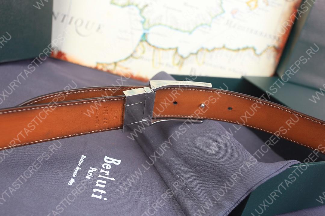 BERLUTI SCRITTO BELT BLUE C0028-R1