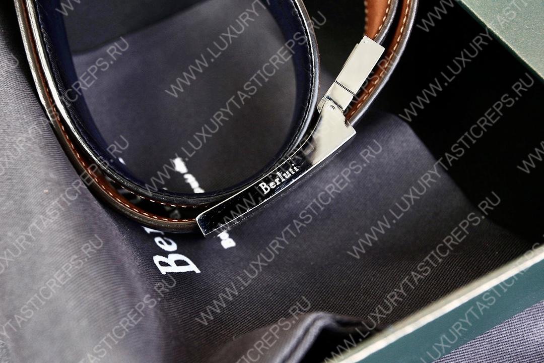 BERLUTI SCRITTO BELT BLUE C0028-R1