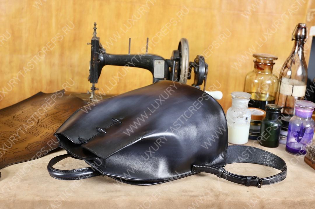 BERLUTI ALESSANDRO LEATHER BACKPACK BLACK S5589-V2