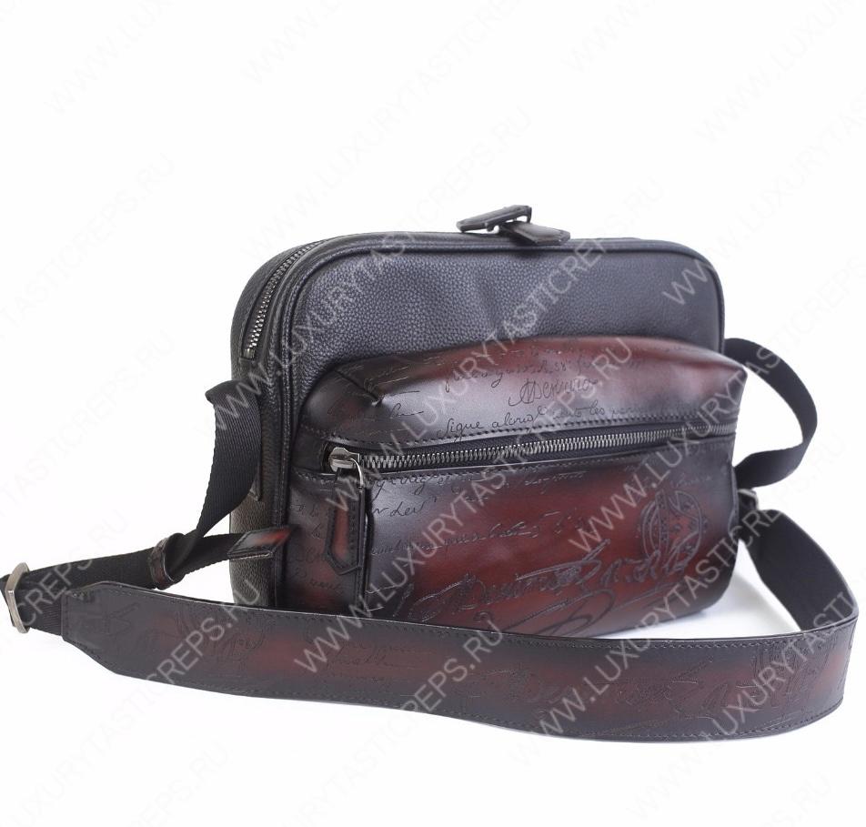 BERLUTI VENEZIA SCRITTO BACKPACK BURGUNDY S5579-V2