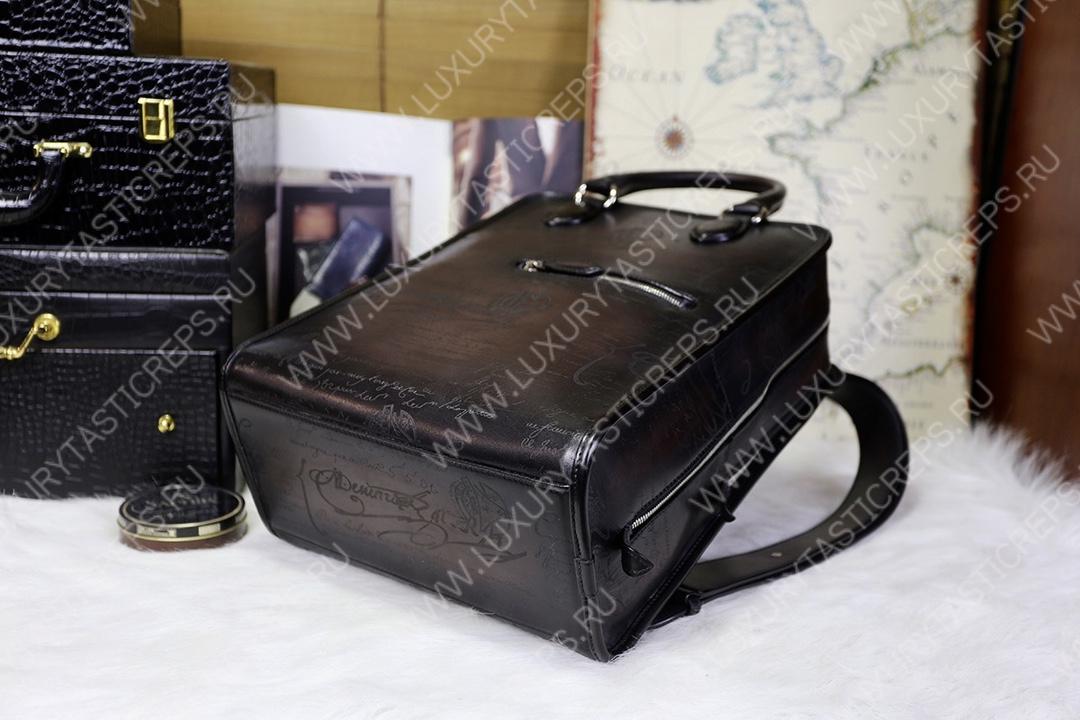 BRELUTI PREMIER JOUR SCRITTO BACKPACK DARK BROWN PREMIER_JOUR-V2