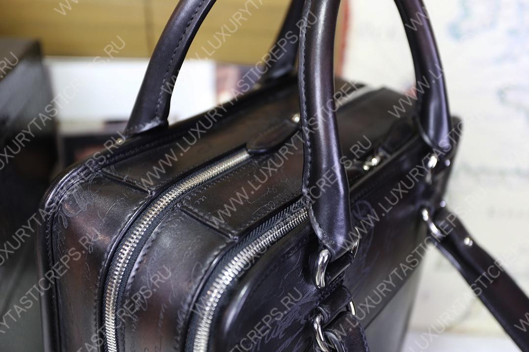 BRELUTI PREMIER JOUR SCRITTO BACKPACK DARK BROWN PREMIER_JOUR-V2