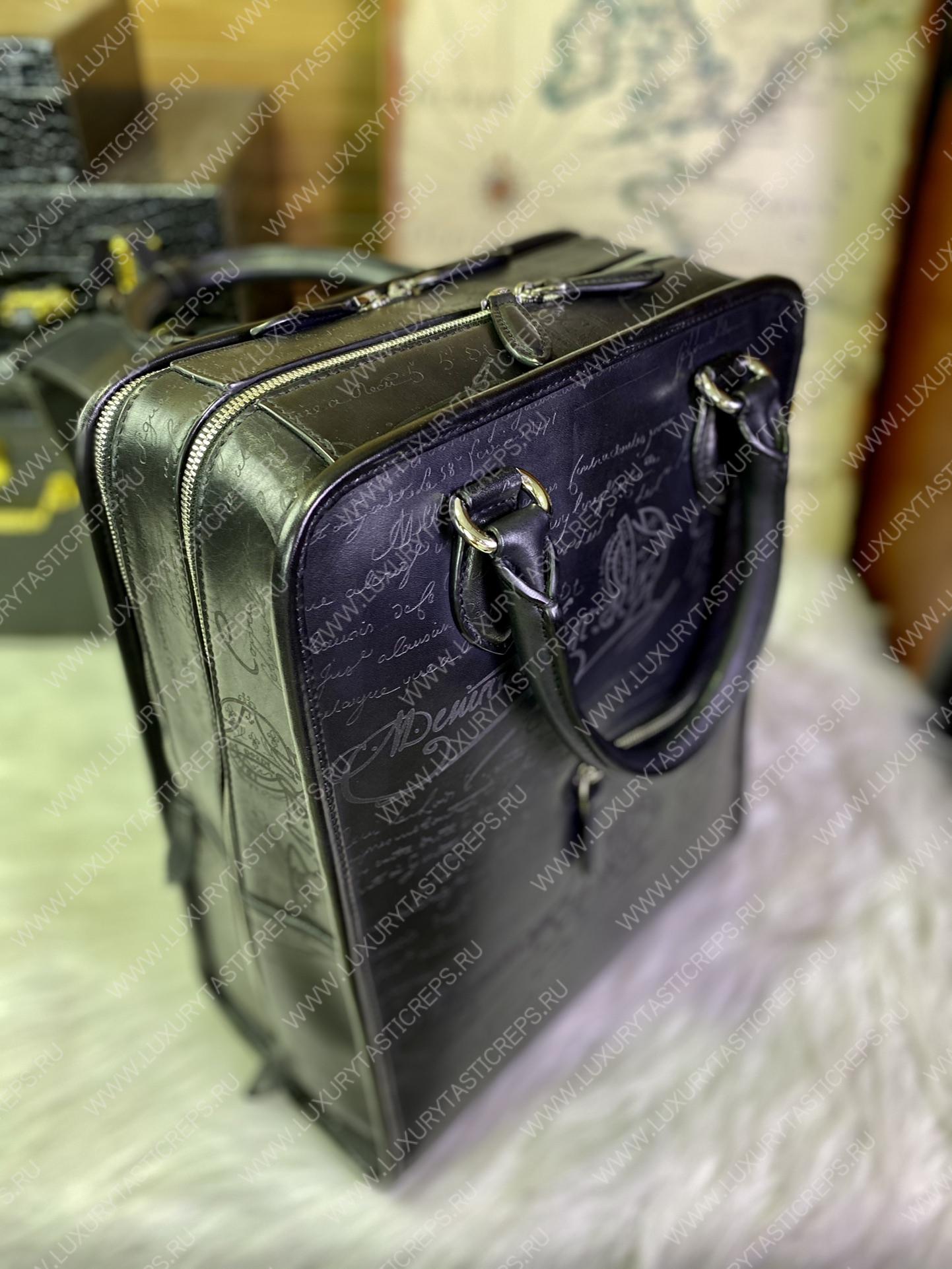 BRELUTI PREMIER JOUR SCRITTO BACKPACK BLACK PREMIER_JOUR-V2