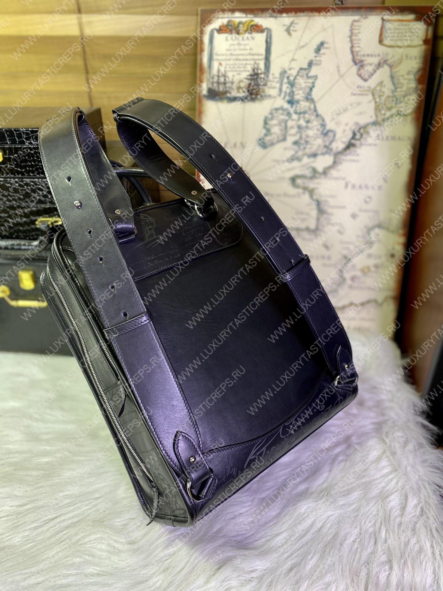 BRELUTI PREMIER JOUR SCRITTO BACKPACK BLACK PREMIER_JOUR-V2