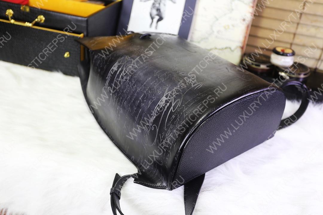 BERLUTI HORIZON MINI SCRITTO BACKPACK BLACK HORIZON_MINI-E2