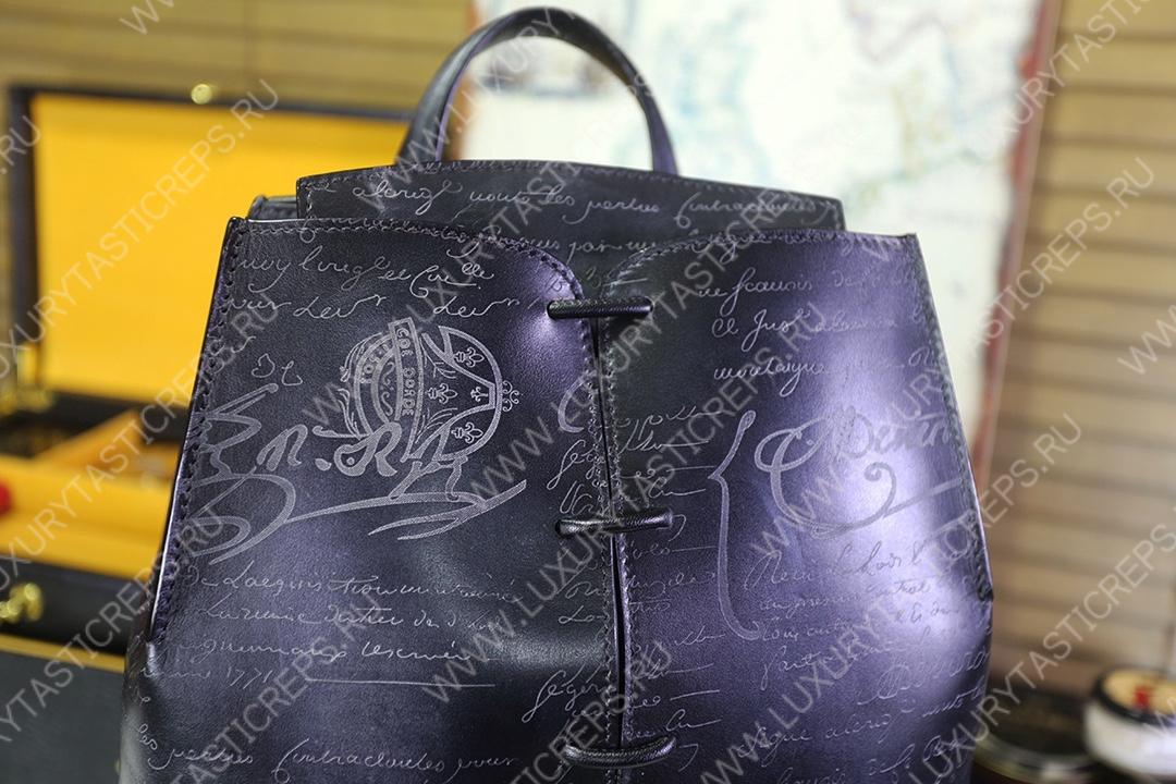 BERLUTI HORIZON MINI SCRITTO BACKPACK BLACK HORIZON_MINI-E2