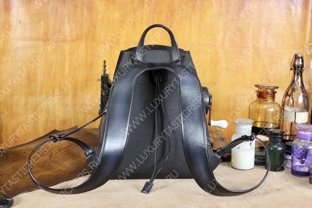 BERLUTI ALESSANDRO LEATHER BACKPACK BLACK S5589-V2