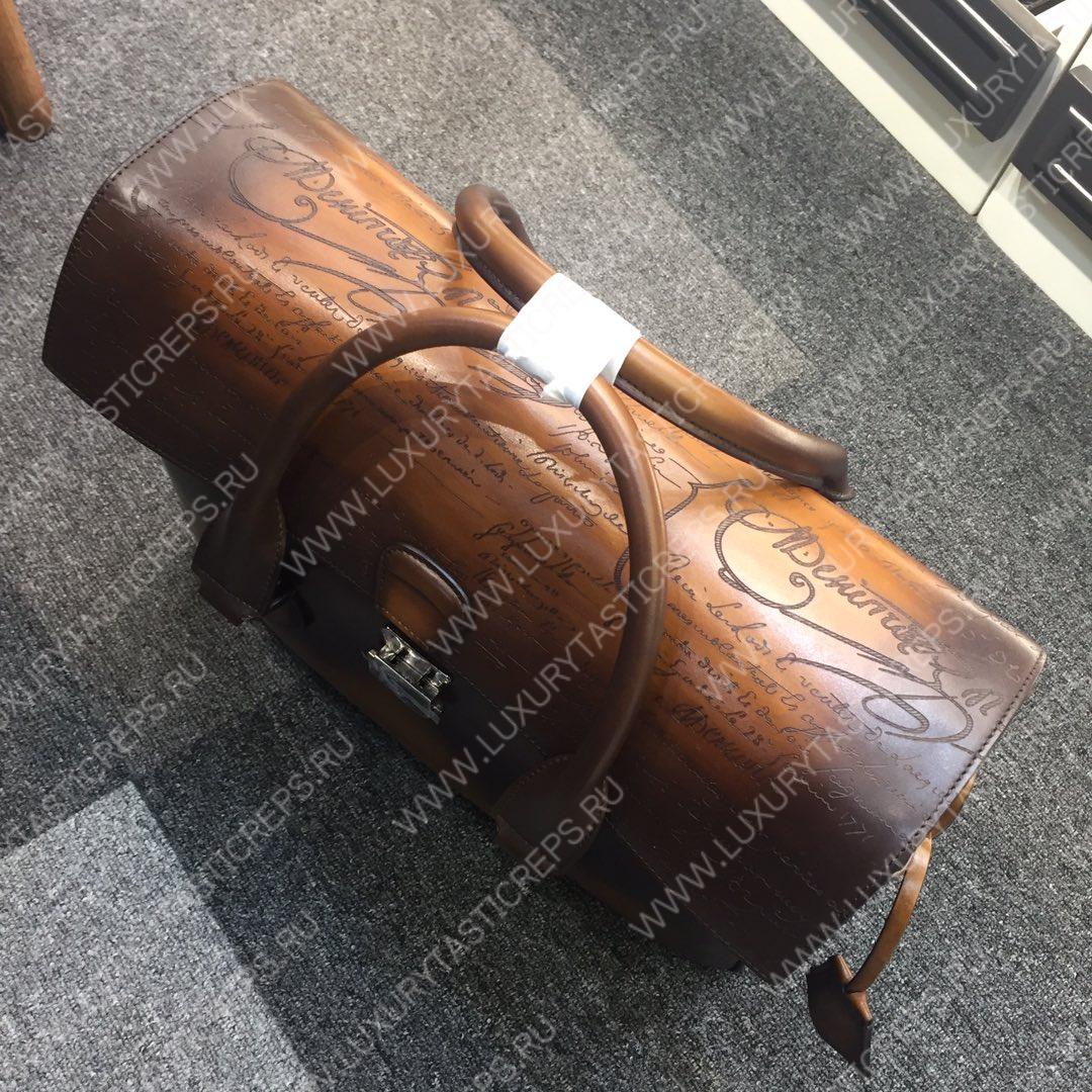 BERLUTI E’MIO LEATHER BRIEFCASE BROWN E_MIO_III-V1