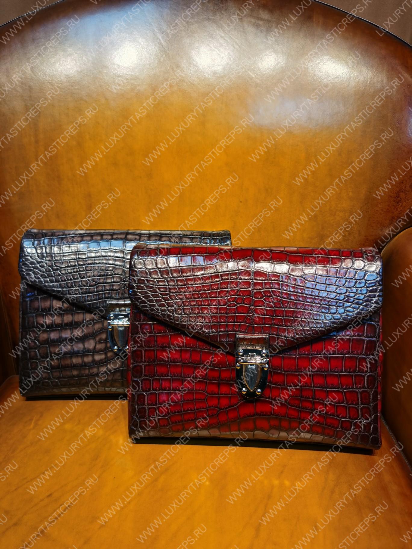 BERLUTI BRIEFCASE RED  654673