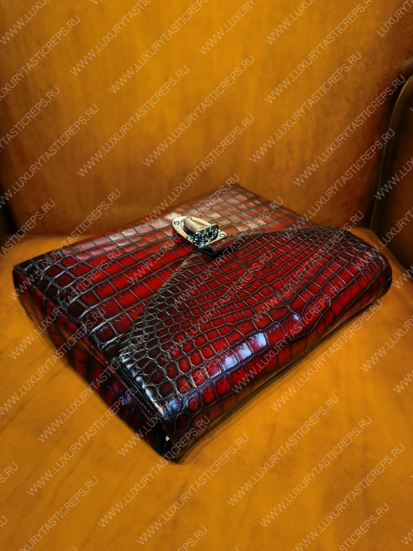 BERLUTI BRIEFCASE RED  654673