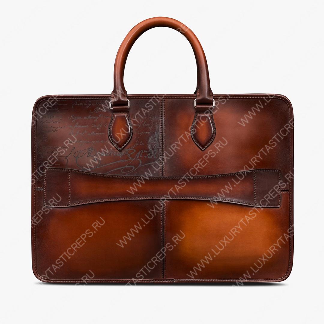BERLUTI UN JOUR SCRITTO LEATHER BRIEFCASE CACAO INTENSO  1_JOUR_NEO-V84