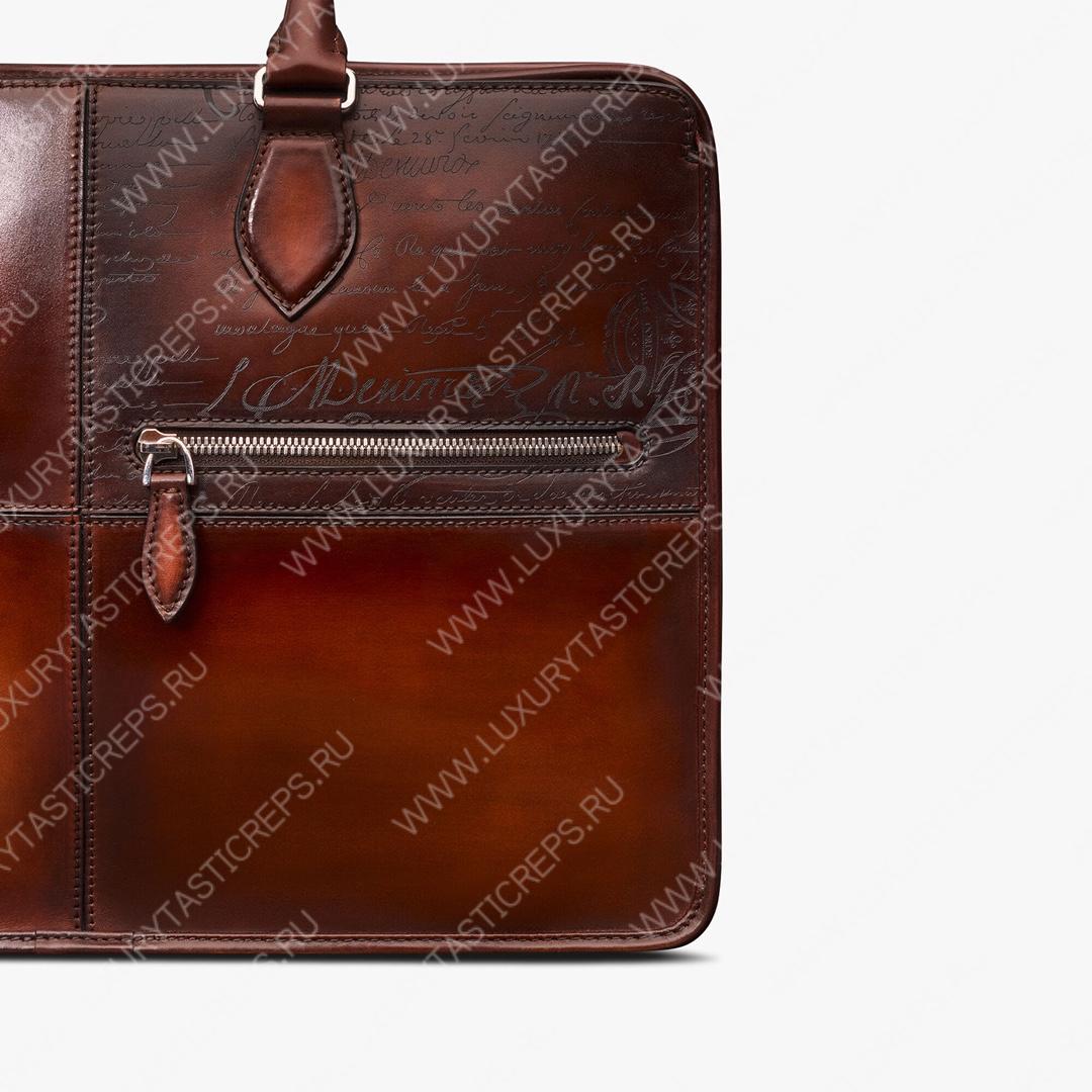 BERLUTI UN JOUR SCRITTO LEATHER BRIEFCASE CACAO INTENSO  1_JOUR_NEO-V84