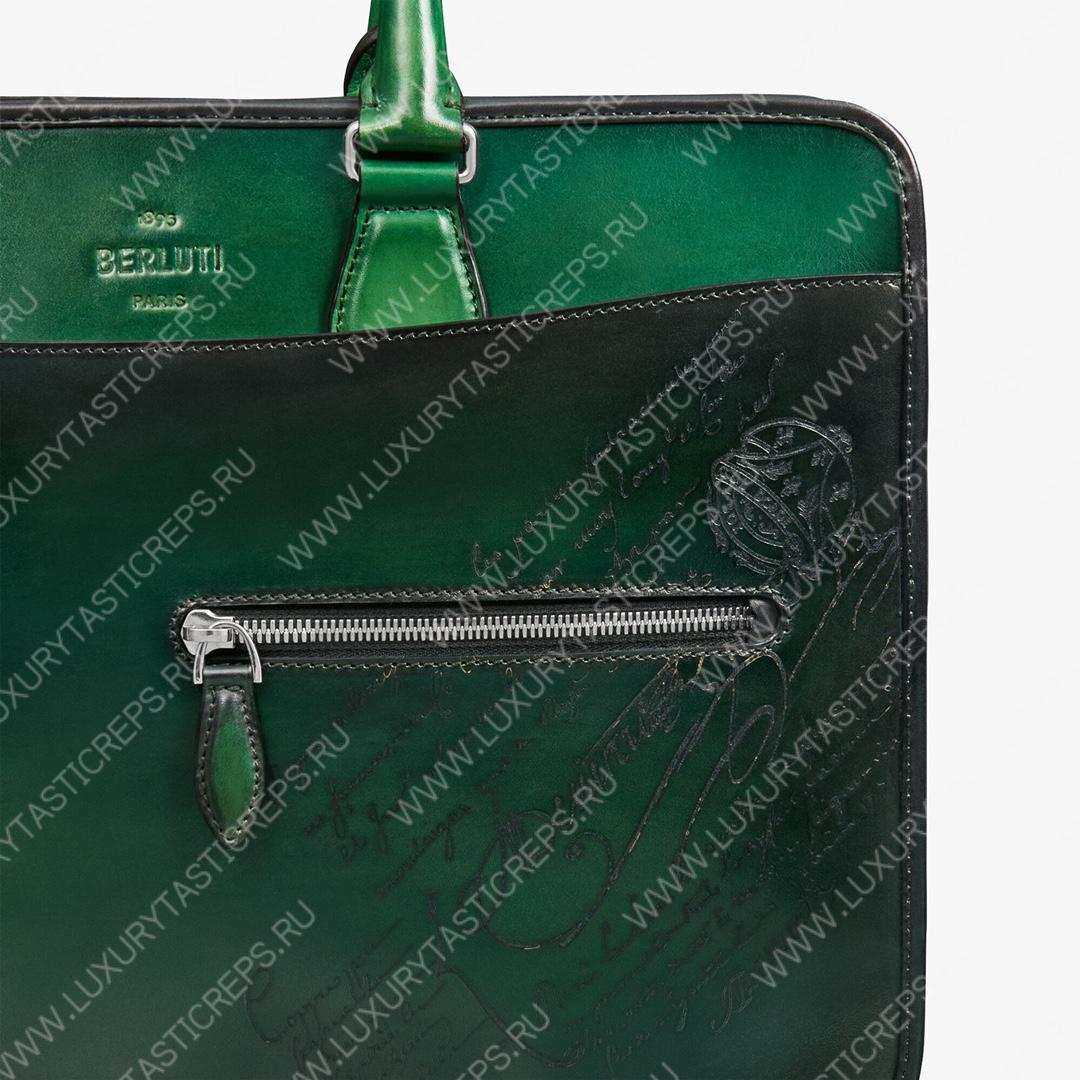 BERLUTI UN JOUR MINI SCRITTO BRIEFCASE BEETLE GREEN 1_JOUR_MINI_NEO-V2