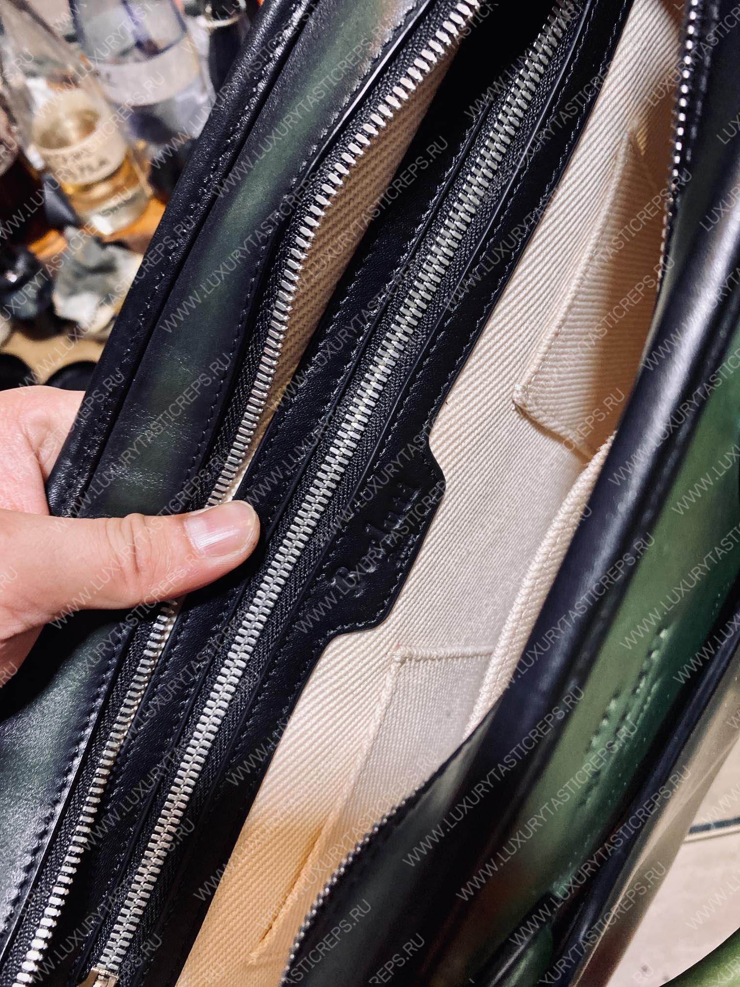 BERLUTI UN JOUR BRIEFCASE BEETLE GREEN AND BLACK 1_JOUR_MINI_NEO-V2