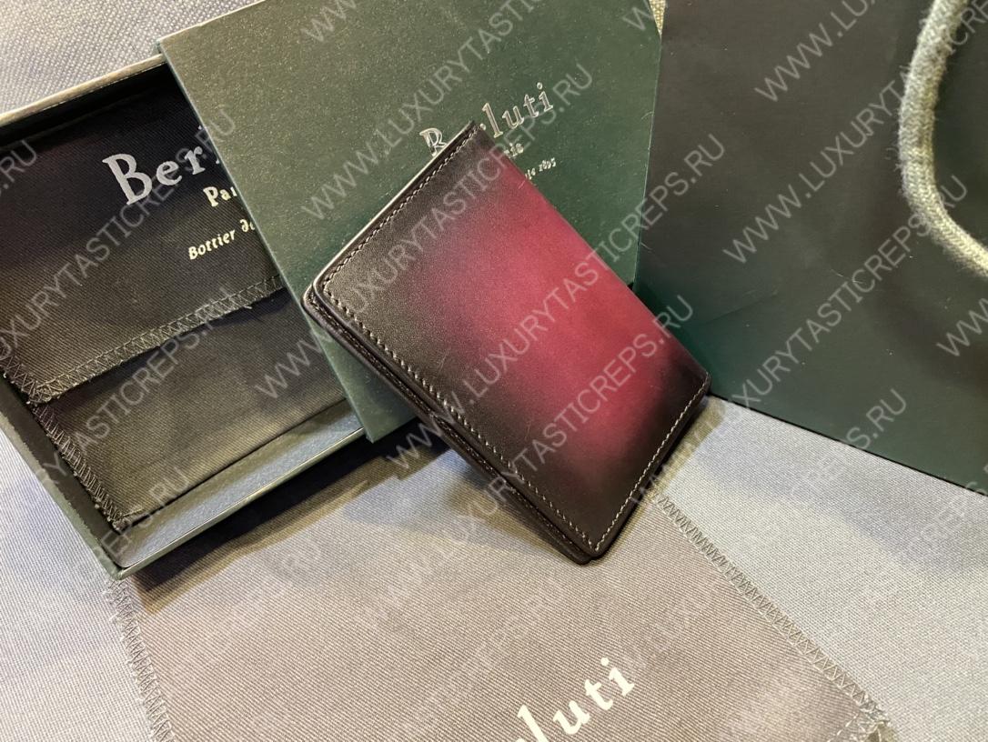 BERLUTI JAGUA LEATHER CARD HOLDER BURGUNDY JAGUA_NEO-JOUR-V1