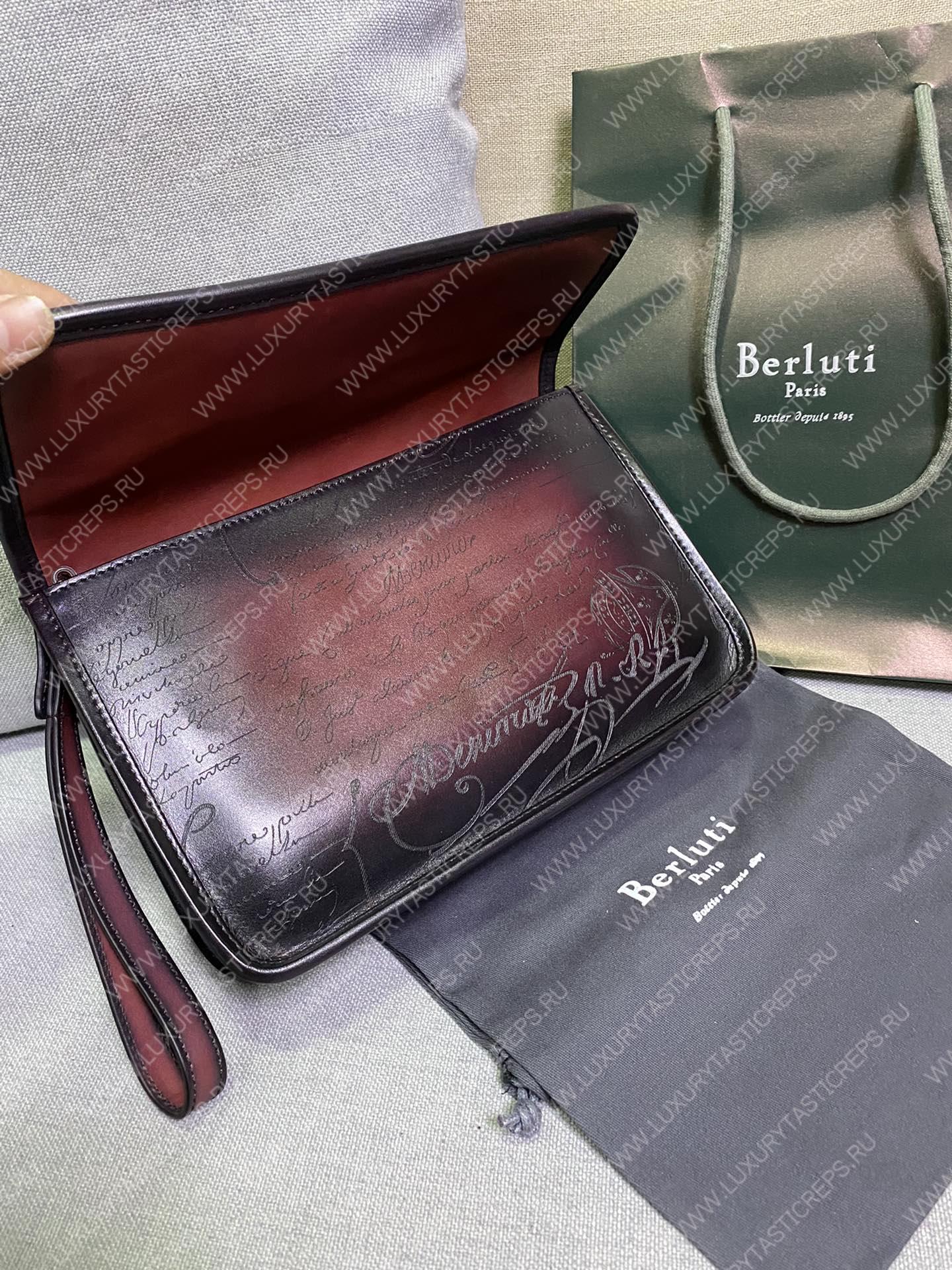 BERLUTI CIGAR CASE 3 BURGUNDY 748751V