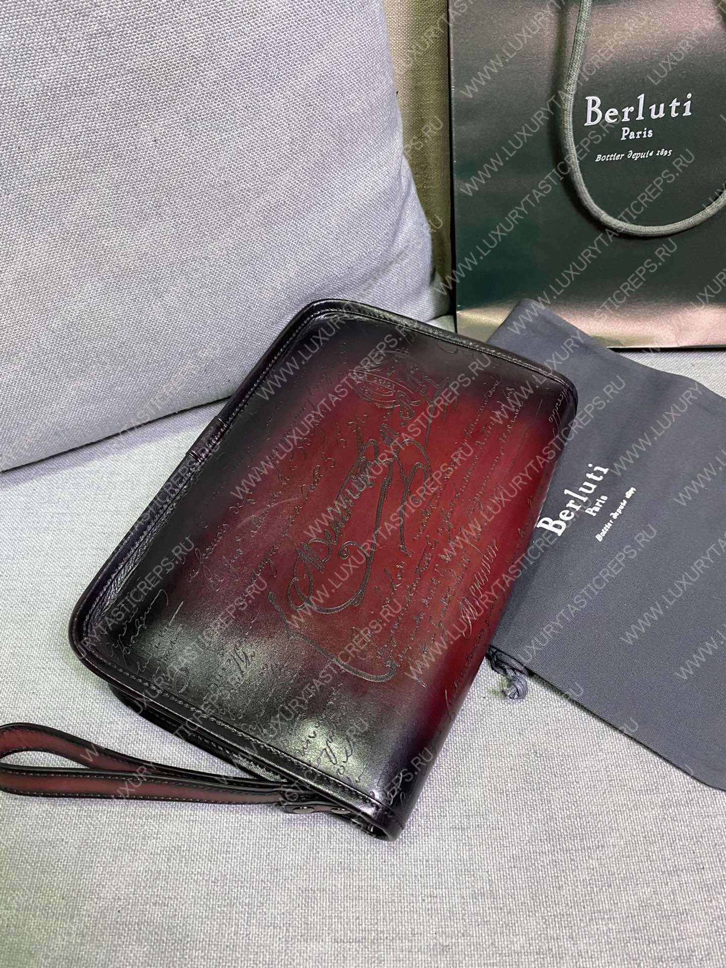 BERLUTI CIGAR CASE 3 BURGUNDY 748751V