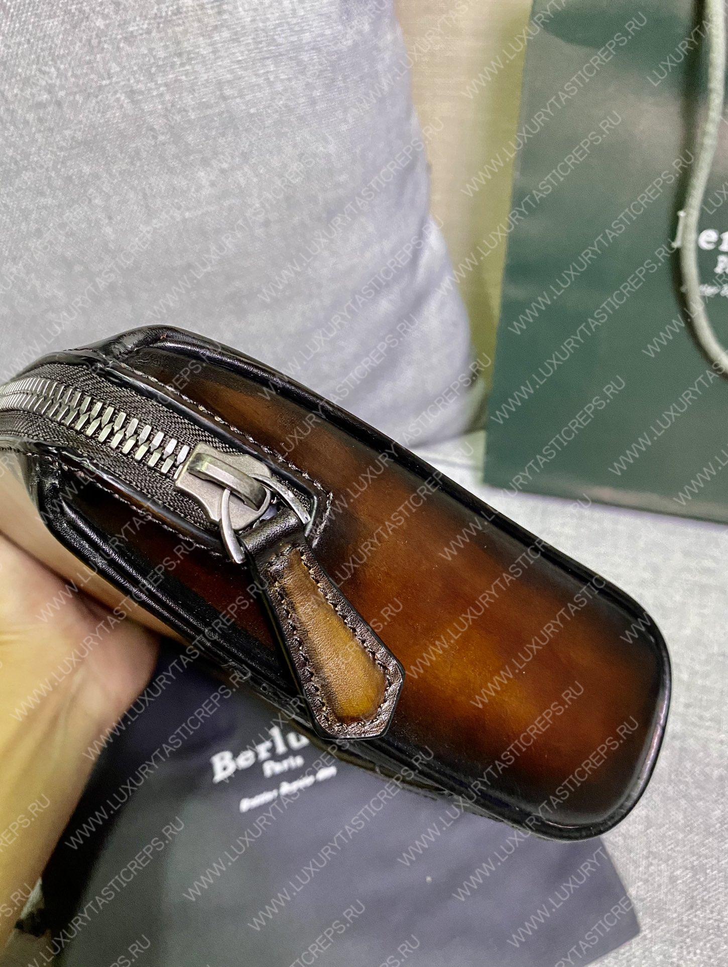 BERLUTI VOLUME STRAP CLUTCH ROSEWOOD NINO_VOLUME_STRAP_NEO-V2