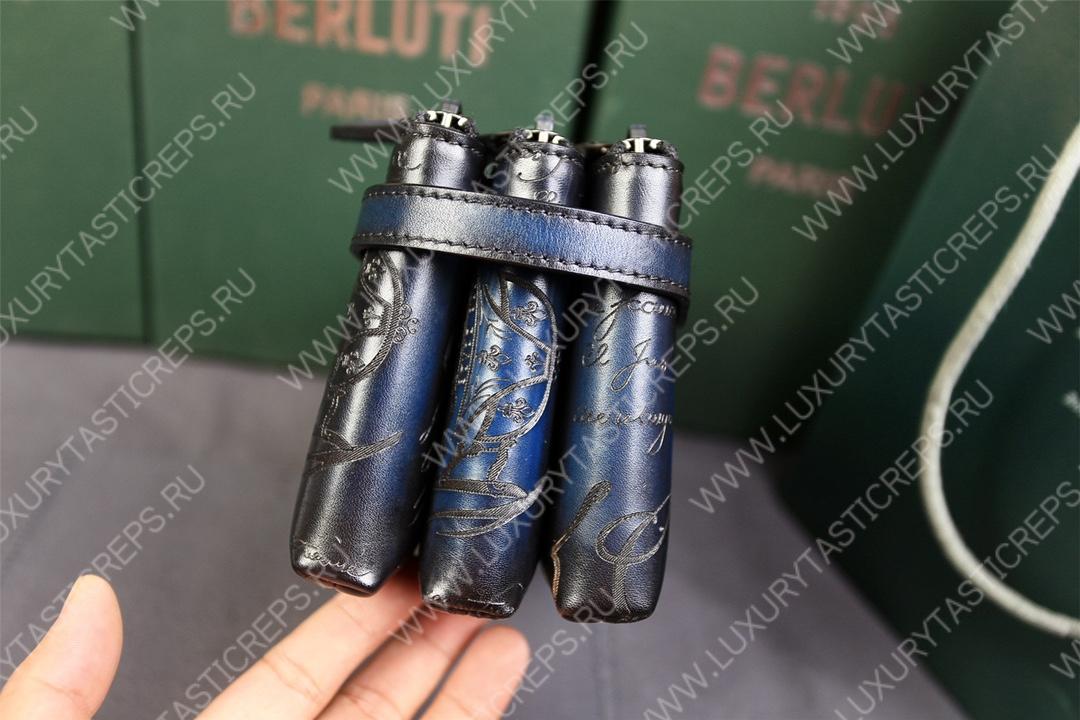 BERLUTI TIRIWA SCRITTO LEATHER POUCH BLUE TIRIWA_NEO-JOUR-V2