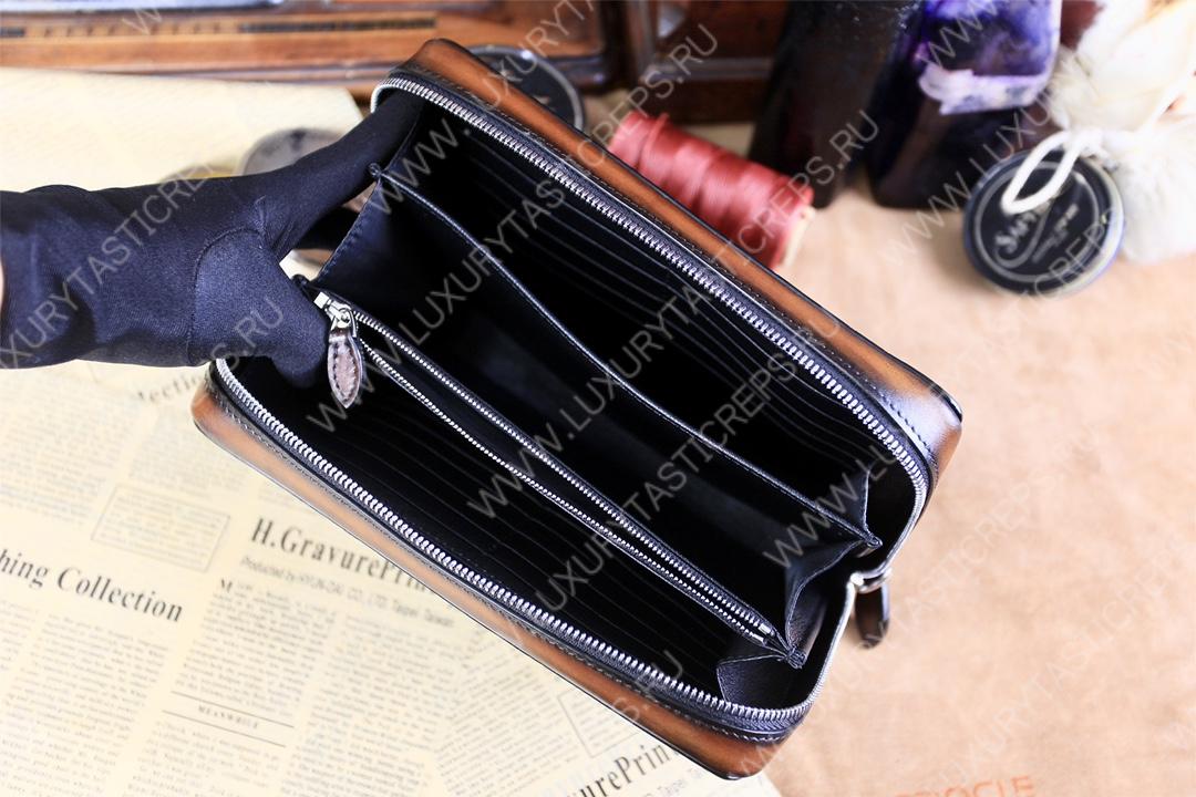 BERLUTI NINO TGM SCRITTO CLUTCH BLACK GREY NINO_TGM_NEO-V2