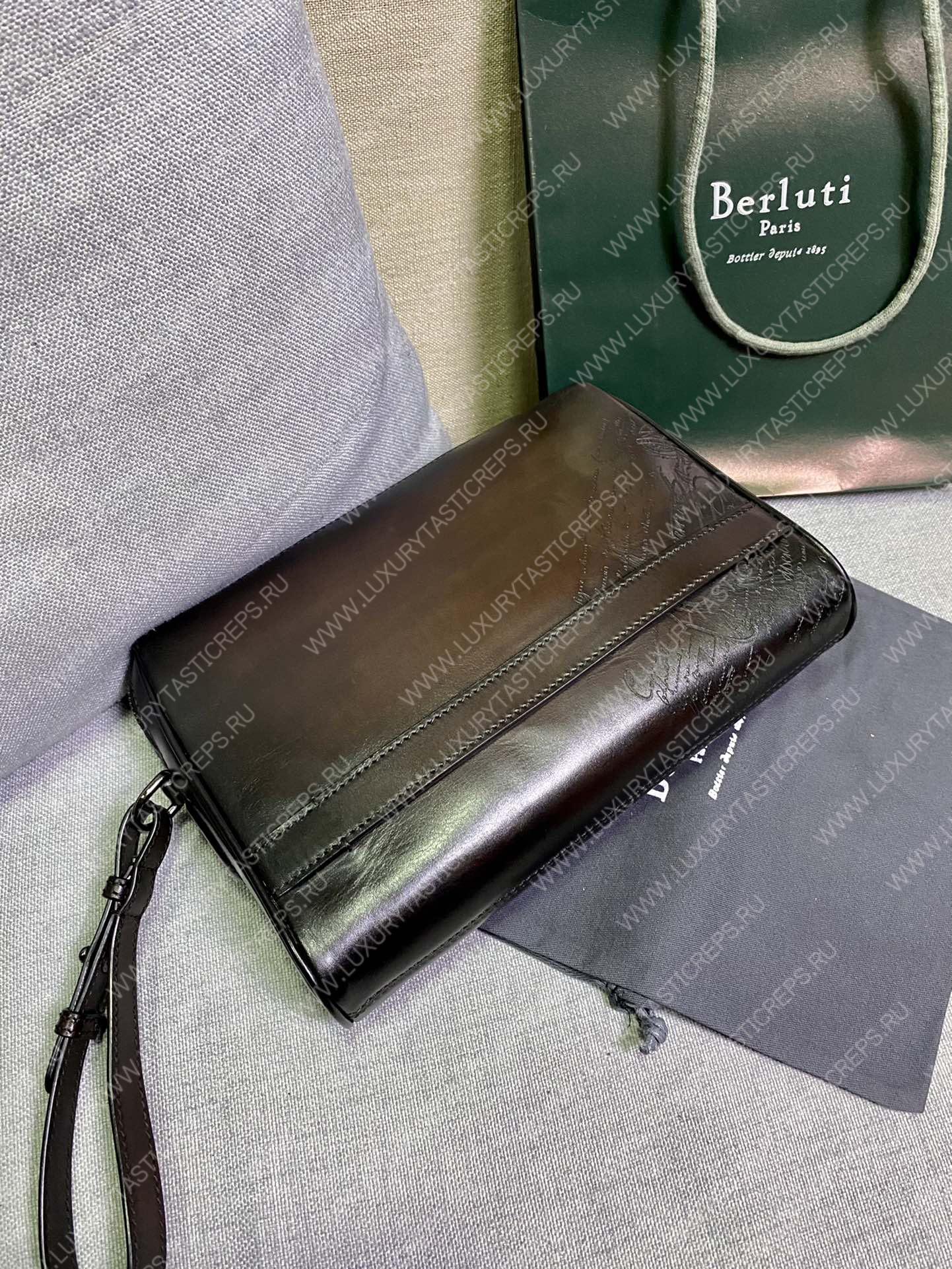 BERLUTI TERSIO SCRITTO POUCH INTENSE COCOA TERSIO_NEO-JOUR-V84