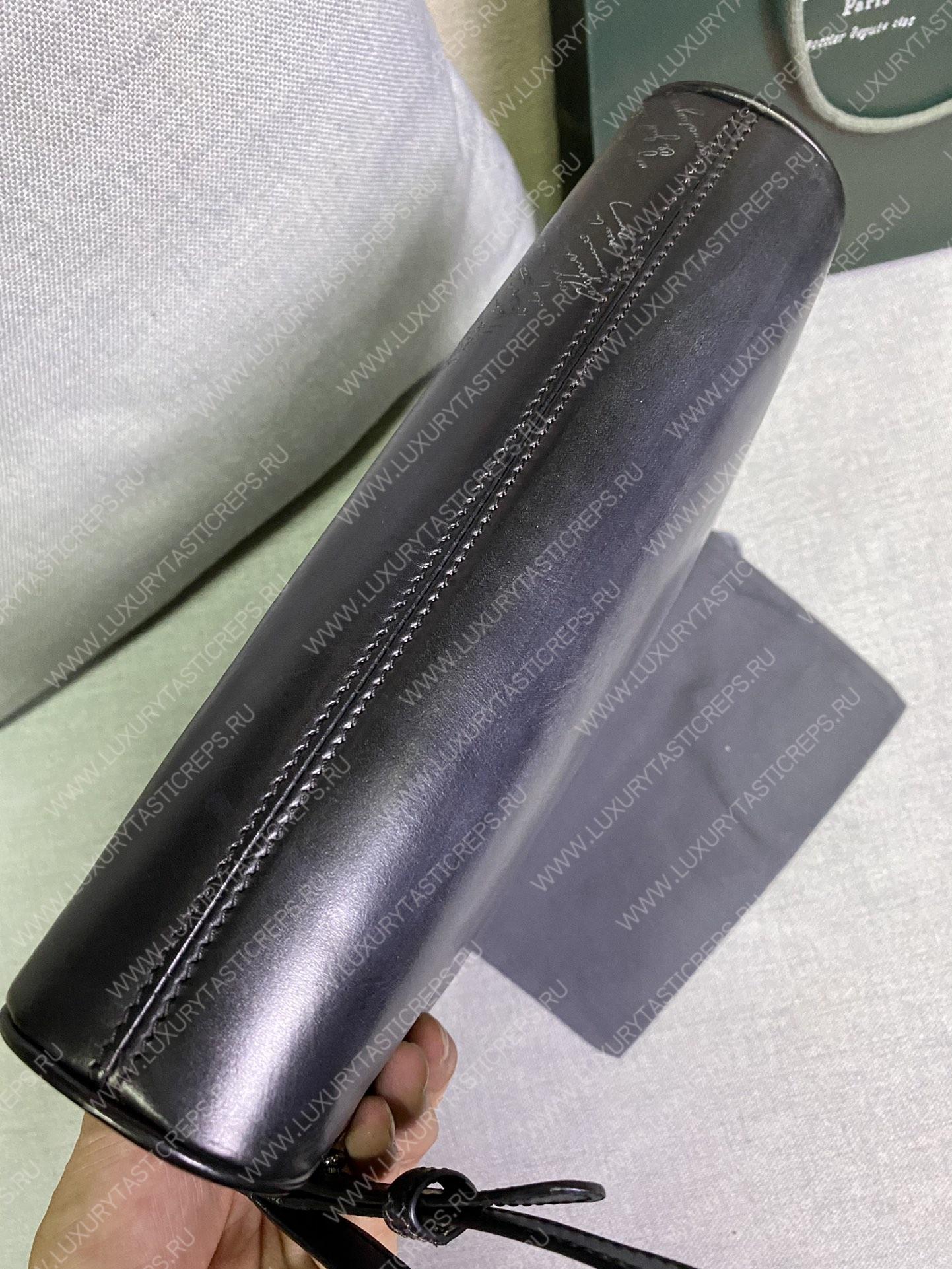 BERLUTI TERSIO SCRITTO POUCH BLACKGREY TERSIO_NEO-JOUR-V84