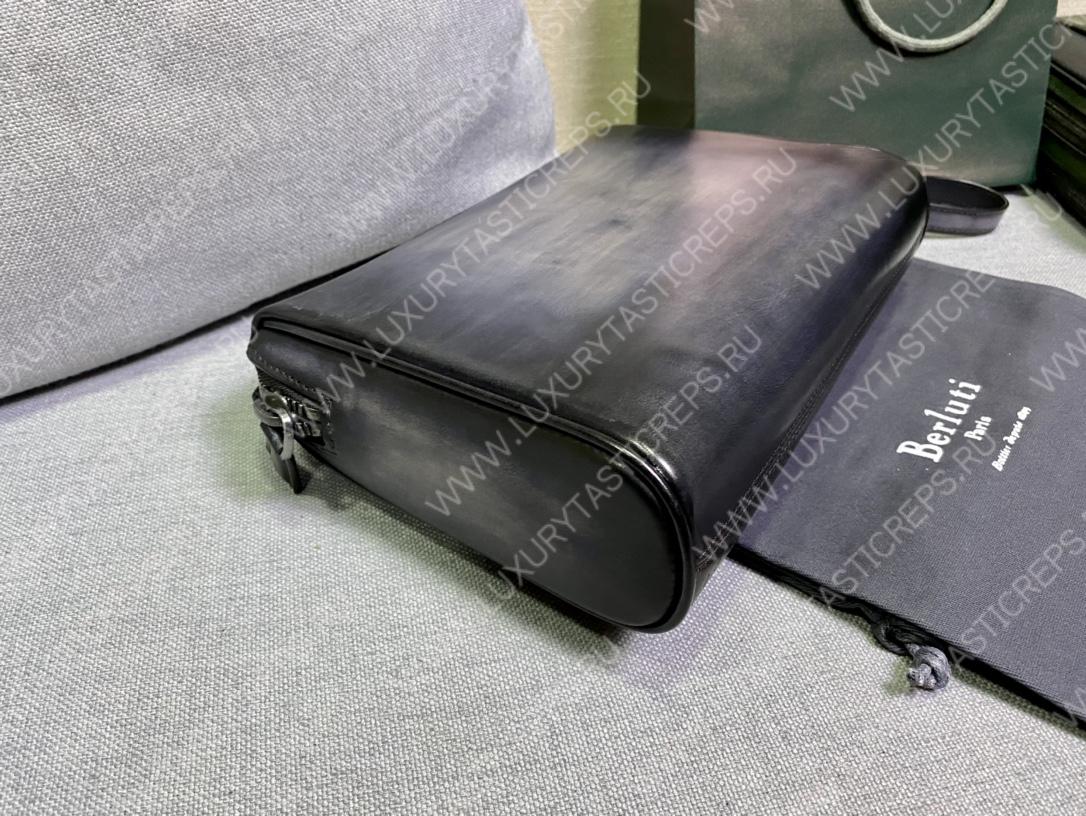 BERLUTI TERSIO SCRITTO POUCH BLACKGREY TERSIO_NEO-JOUR-V84