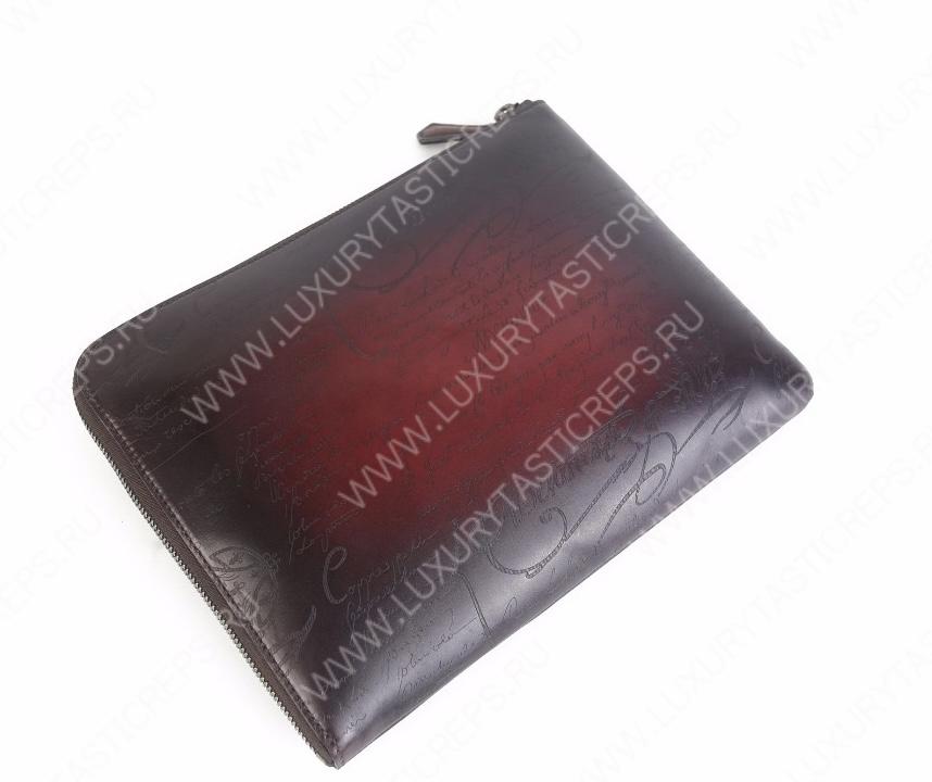 BERLUTI VENEZIA SCRITTO CLUTCH BURGUNDY NINO_TGM_NEO-V2