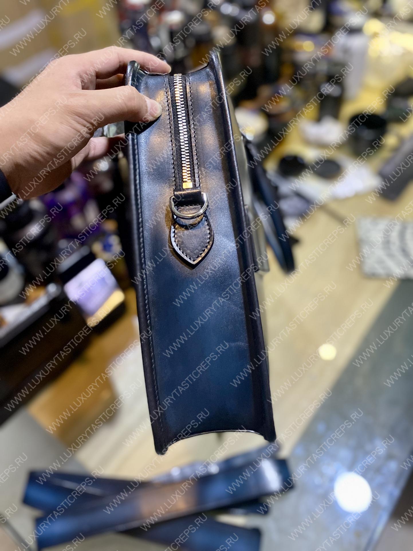 BERLUTI DEUX JOUR BAG BLUE S88996V