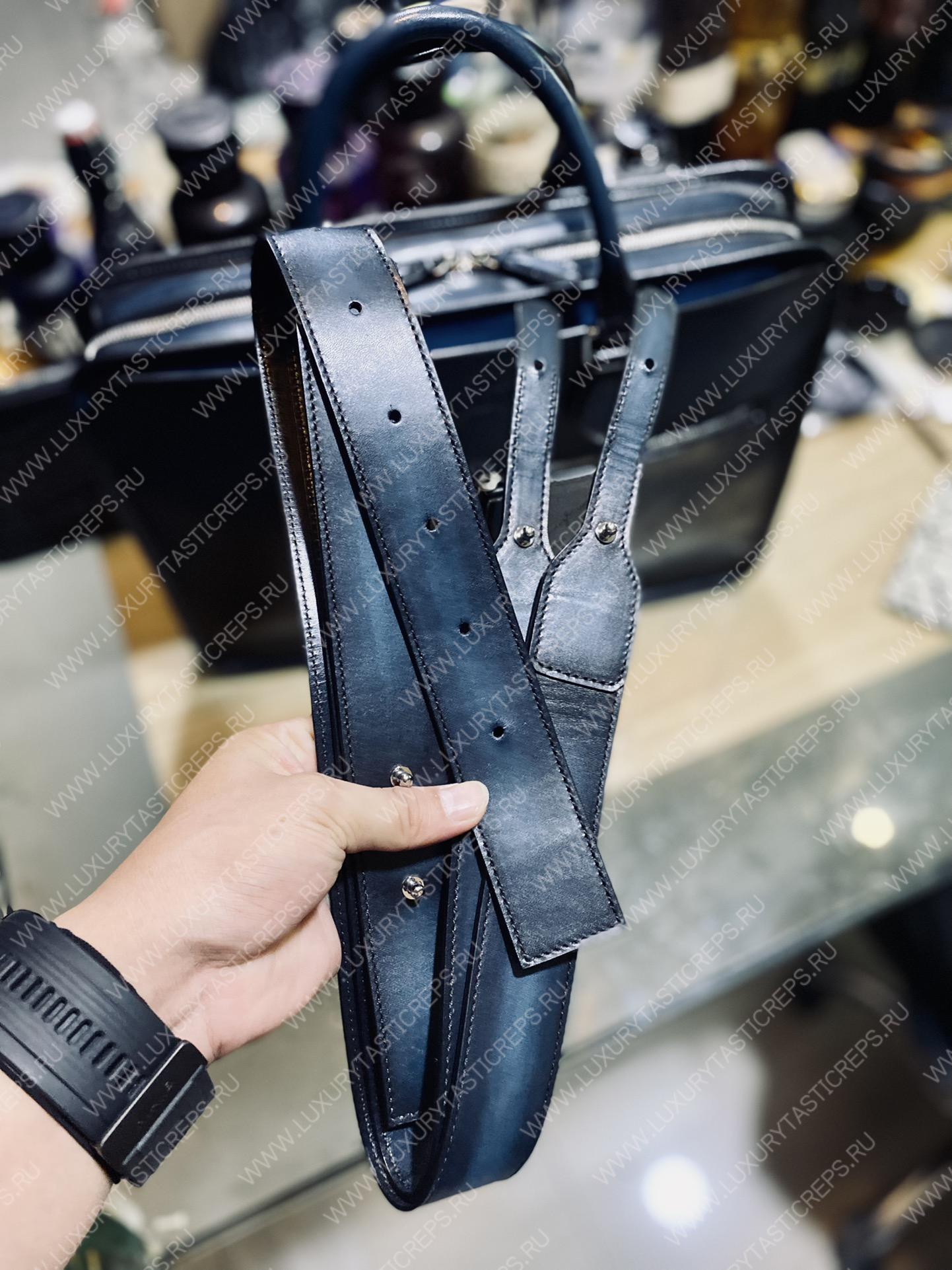 BERLUTI DEUX JOUR BAG BLUE S88996V