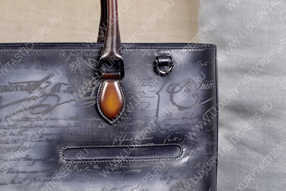 BERLUTI TOUJOURS SCRITTO TOTE BAG GREY NEO-V2