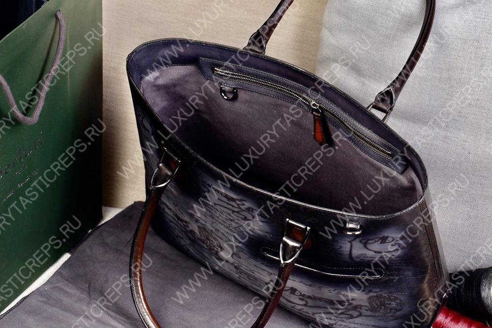 BERLUTI TOUJOURS SCRITTO TOTE BAG GREY NEO-V2