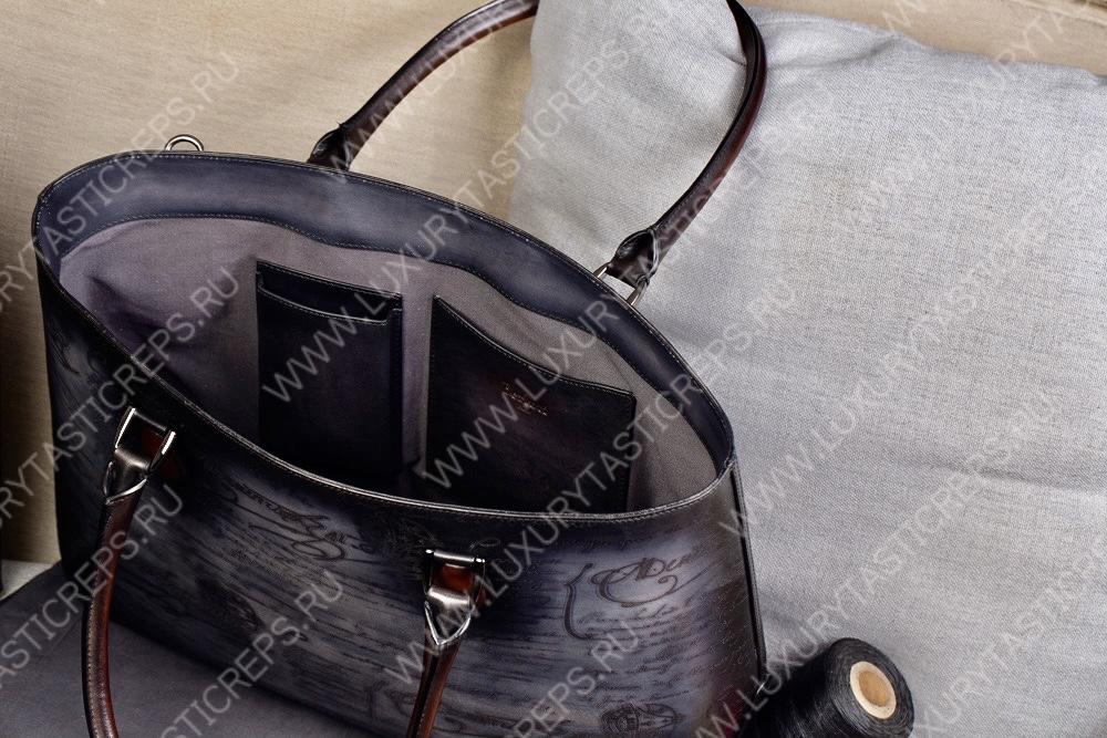 BERLUTI TOUJOURS SCRITTO TOTE BAG GREY NEO-V2