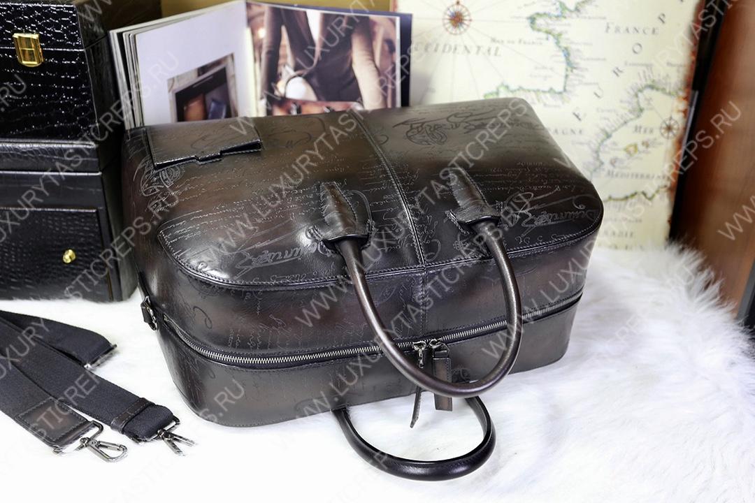BERLUTI TRAVEL BAG DARK BROWN 342333V