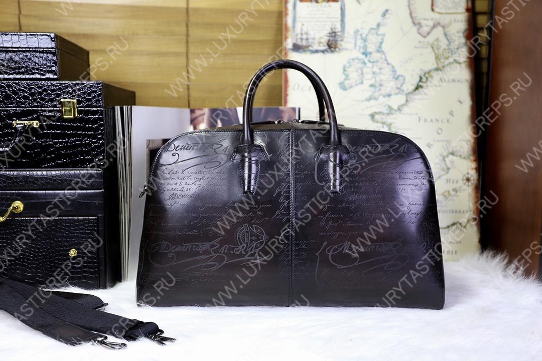 BERLUTI TRAVEL BAG DARK BROWN 342333V