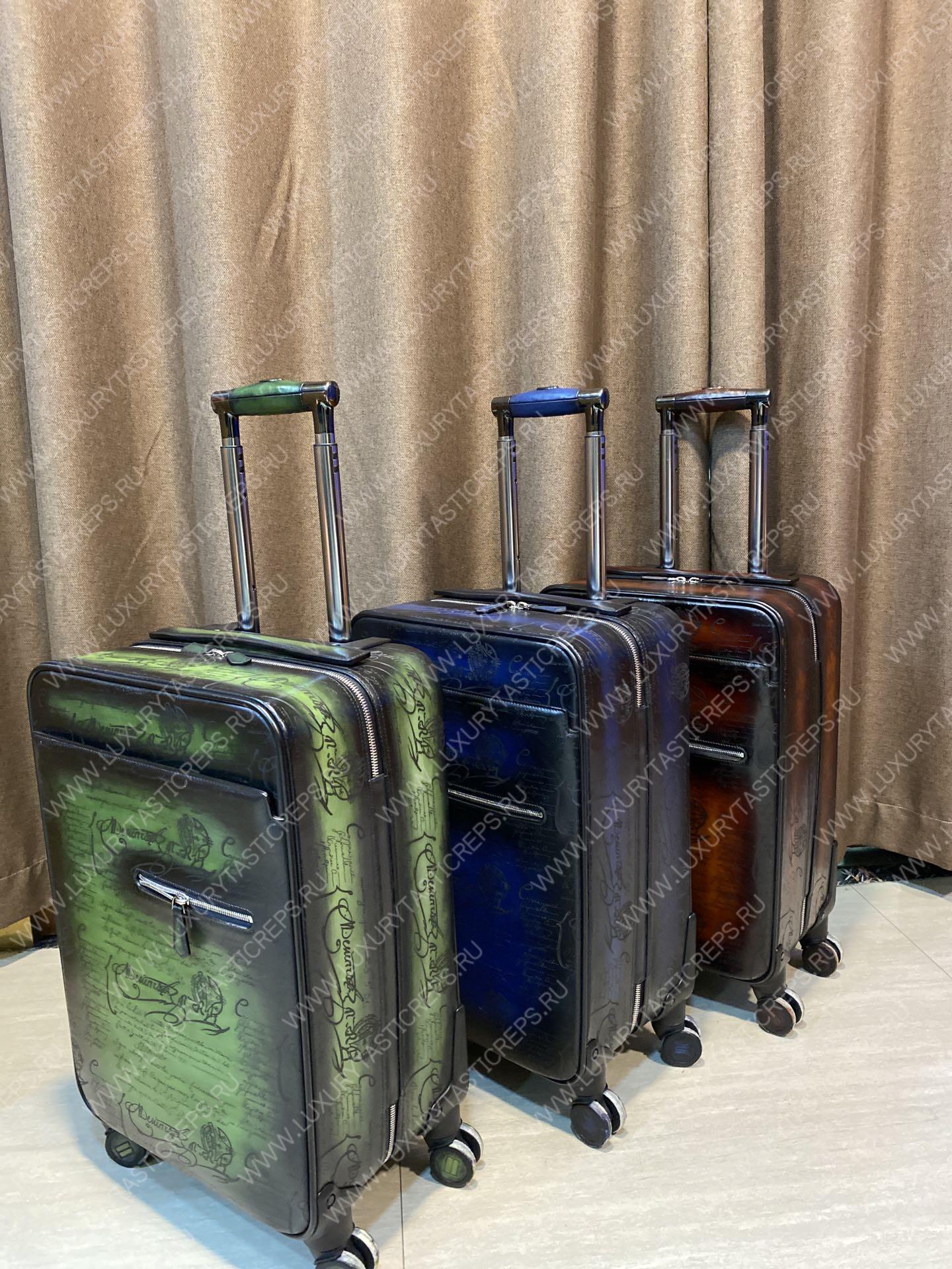 BERLUTI FORMULA 1004 ROLLING SUITCASE BROWN 1004_II-SCRITTO