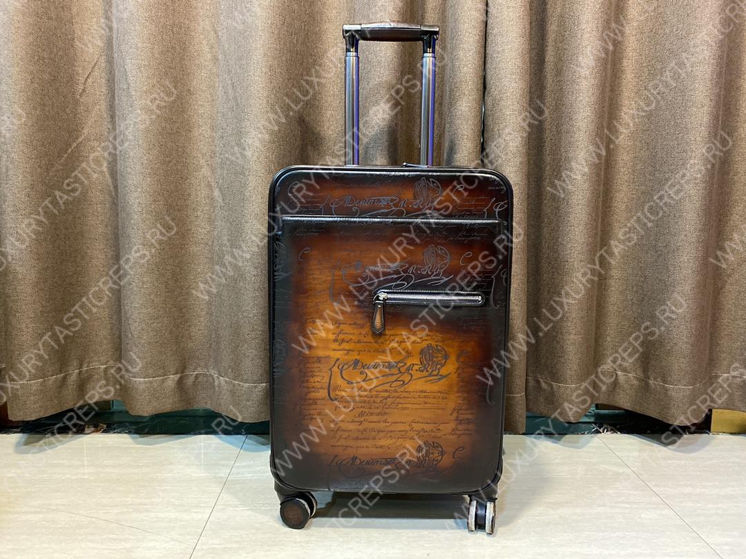 BERLUTI FORMULA 1004 ROLLING SUITCASE BROWN 1004_II-SCRITTO