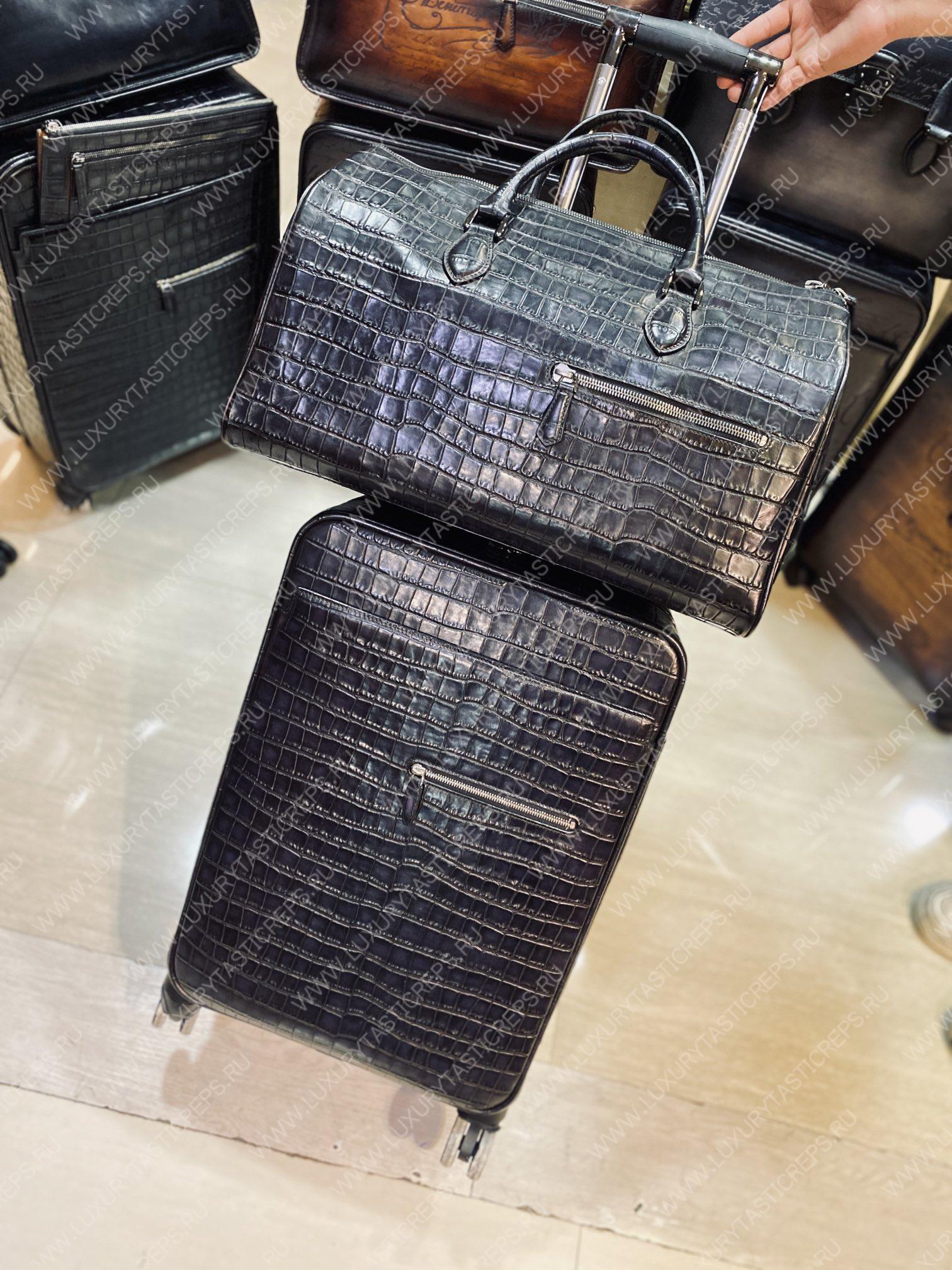 BERLUTI FORMULA 1004 ROLLING SUITCASE BROWN 1004_II-SCRITTO