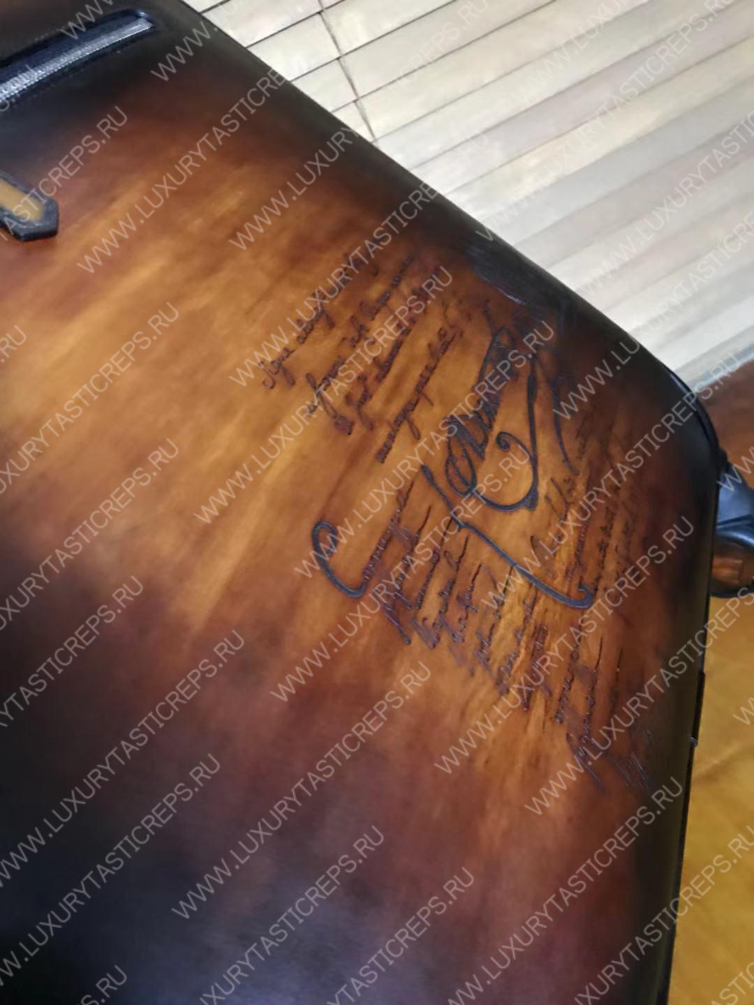 BERLUTI FORMULA 1004 ROLLING SUITCASE BROWN 1004_II-SCRITTO