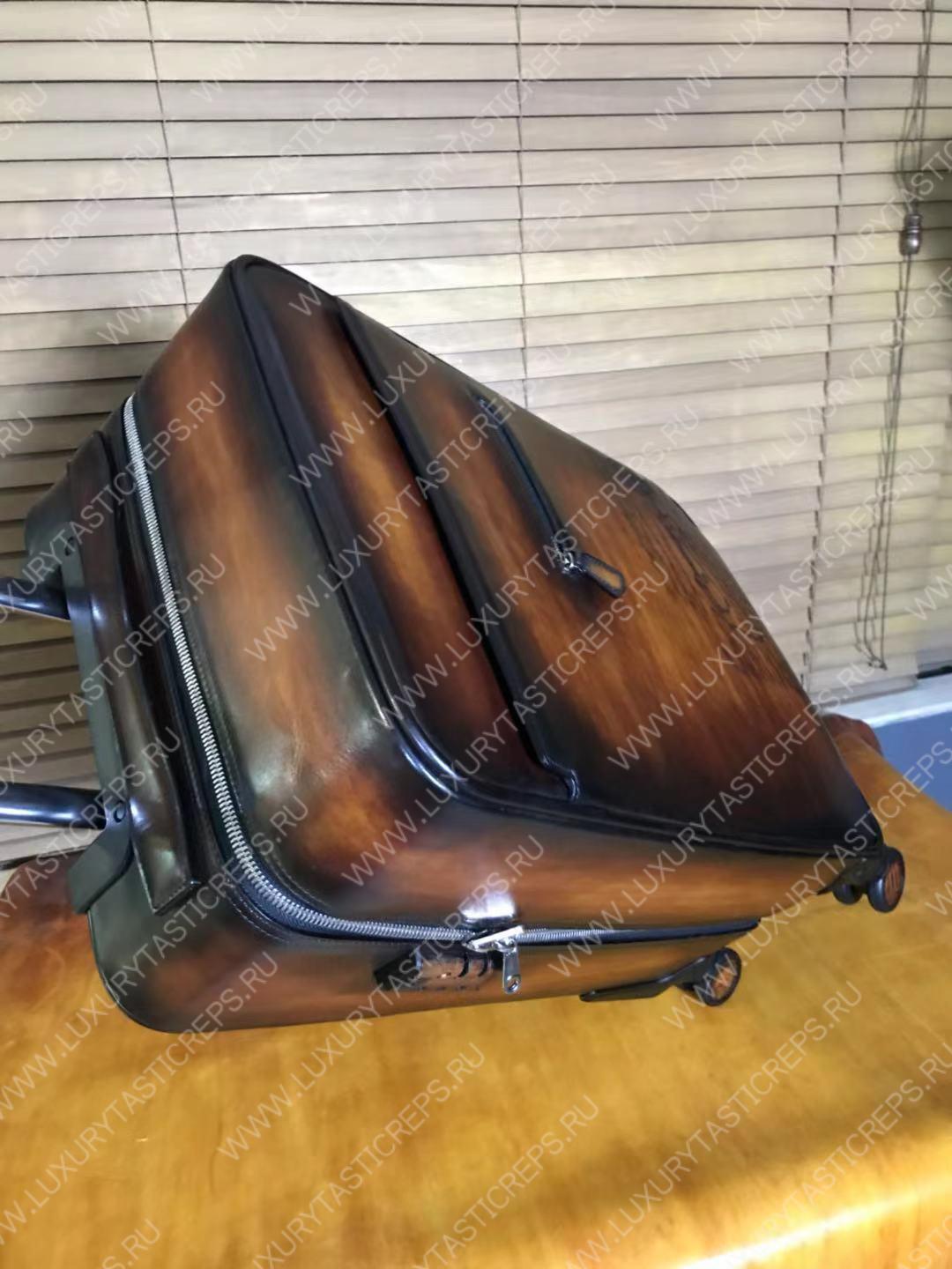 BERLUTI FORMULA 1004 ROLLING SUITCASE BROWN 1004_II-SCRITTO