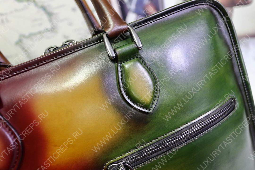 BERLUTI OVERNIGHT LEATHER TRAVEL BAG MULTI-COLOR OVERNIGHT-V82