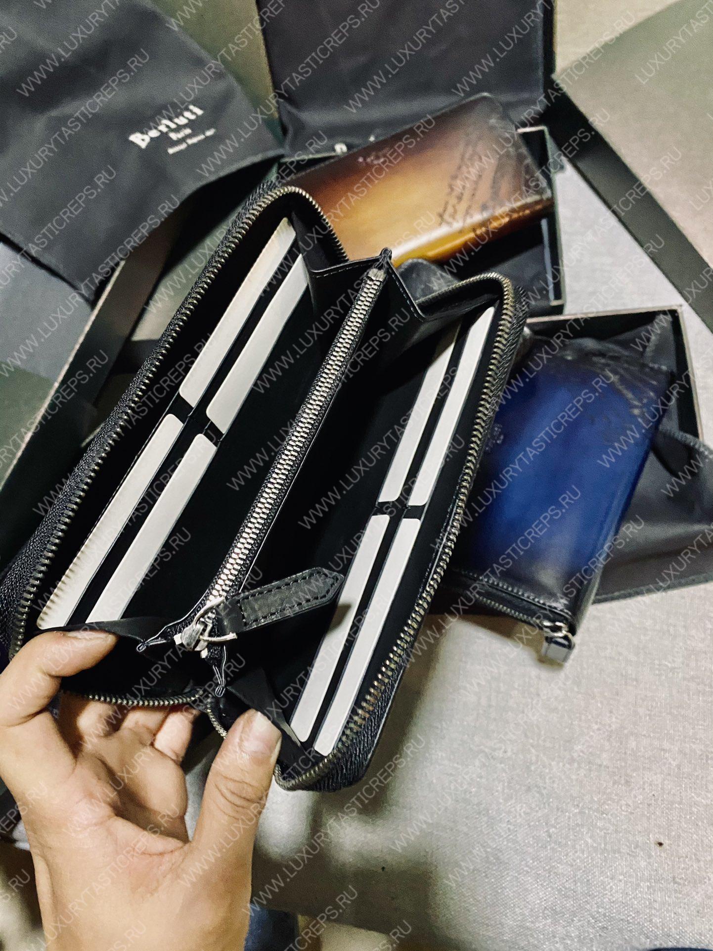 BERLUTI SCRITTO LEATHER WALLET MULTICOLOR JOUR-V2