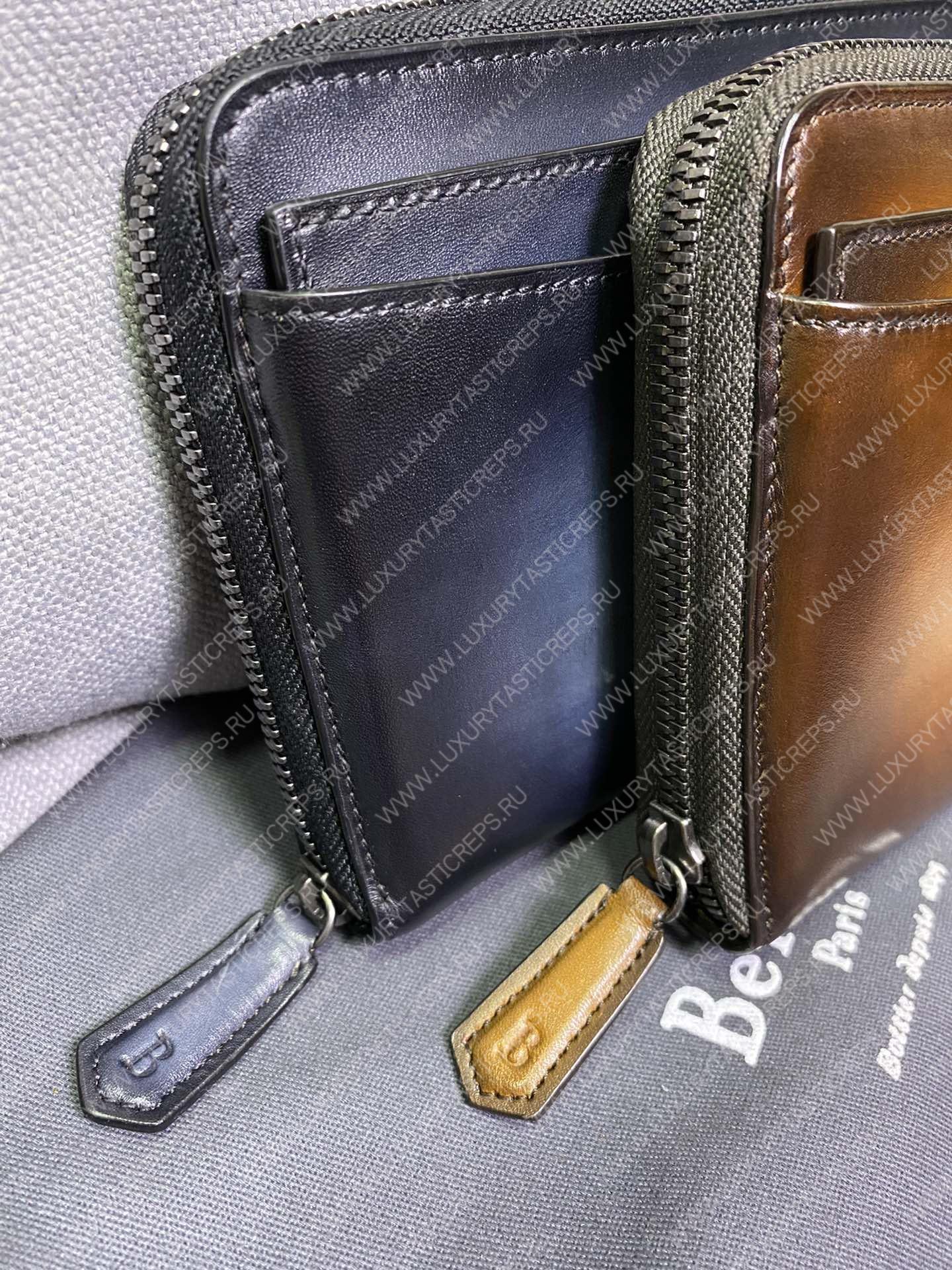 BERLUTI ITAUBA LEATHER LONG ZIPPED WALLET BLACK JOUR-V2