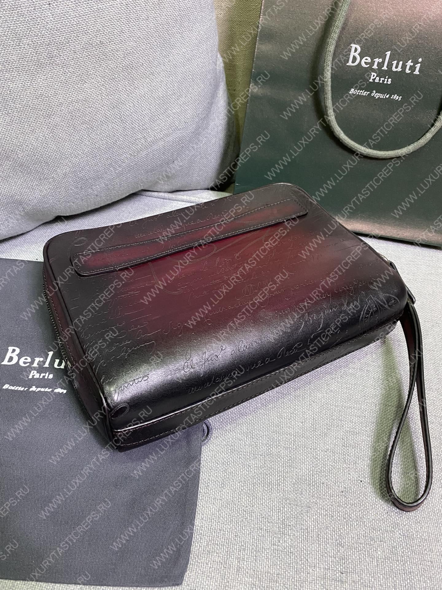 BERLUTI PETIT JOUR WALLET BURGUNDY 74001V2