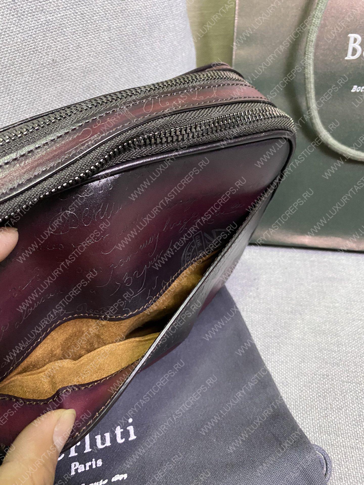 BERLUTI PETIT JOUR WALLET BURGUNDY 74001V2